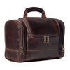 Full Grain Hunter Leather Toiletry Bag