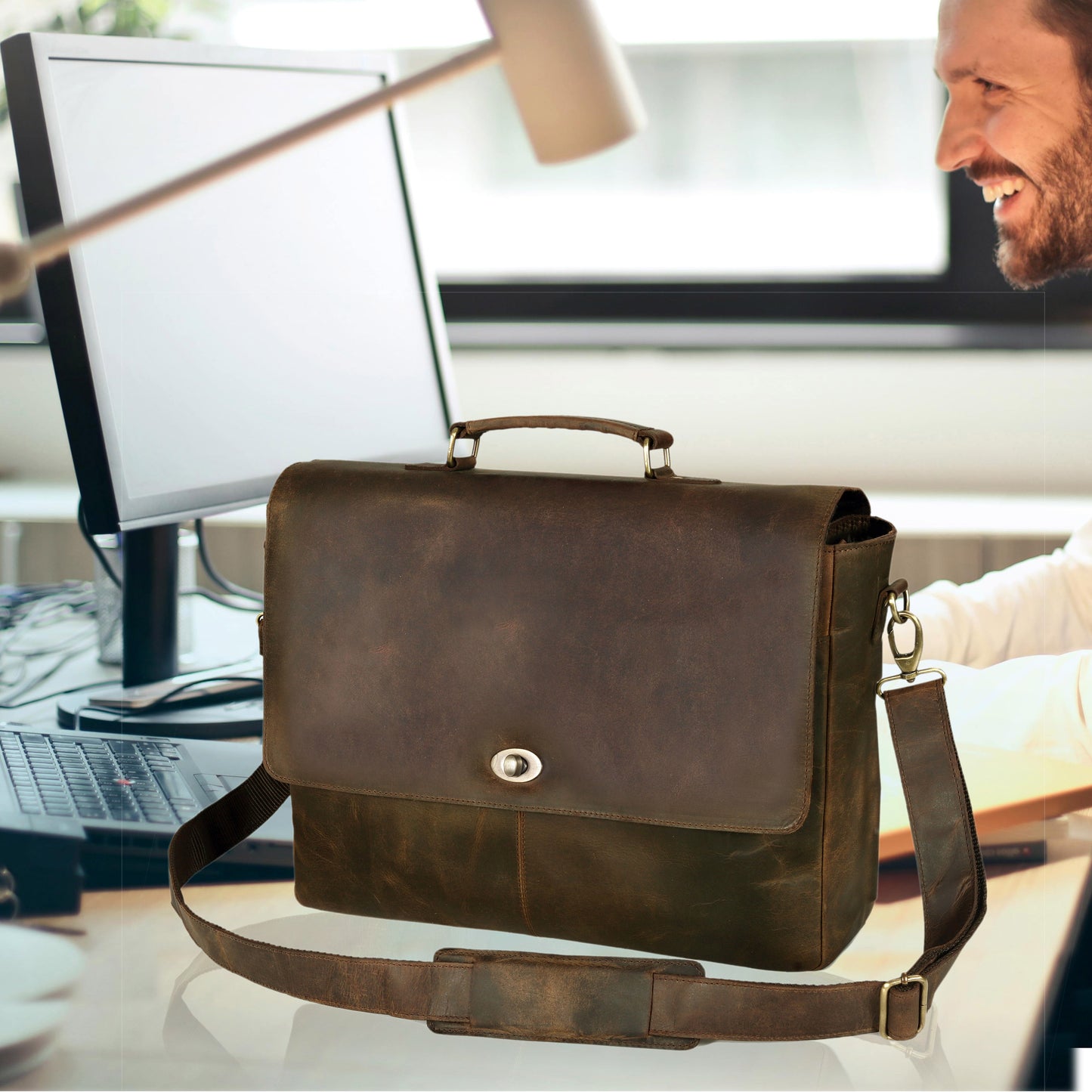 The Porter Leather Messenger bag
