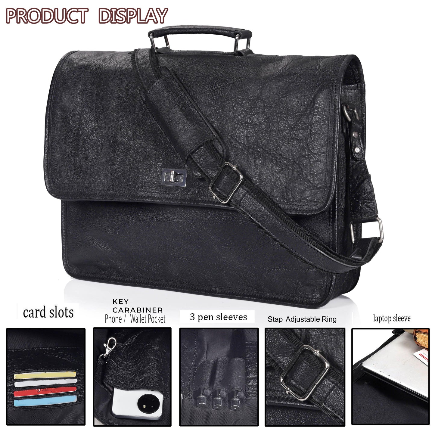 The Granger Leather Messenger Bag