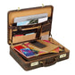 The Vintage Buffalo Leather hard shell attaché Case Briefcase