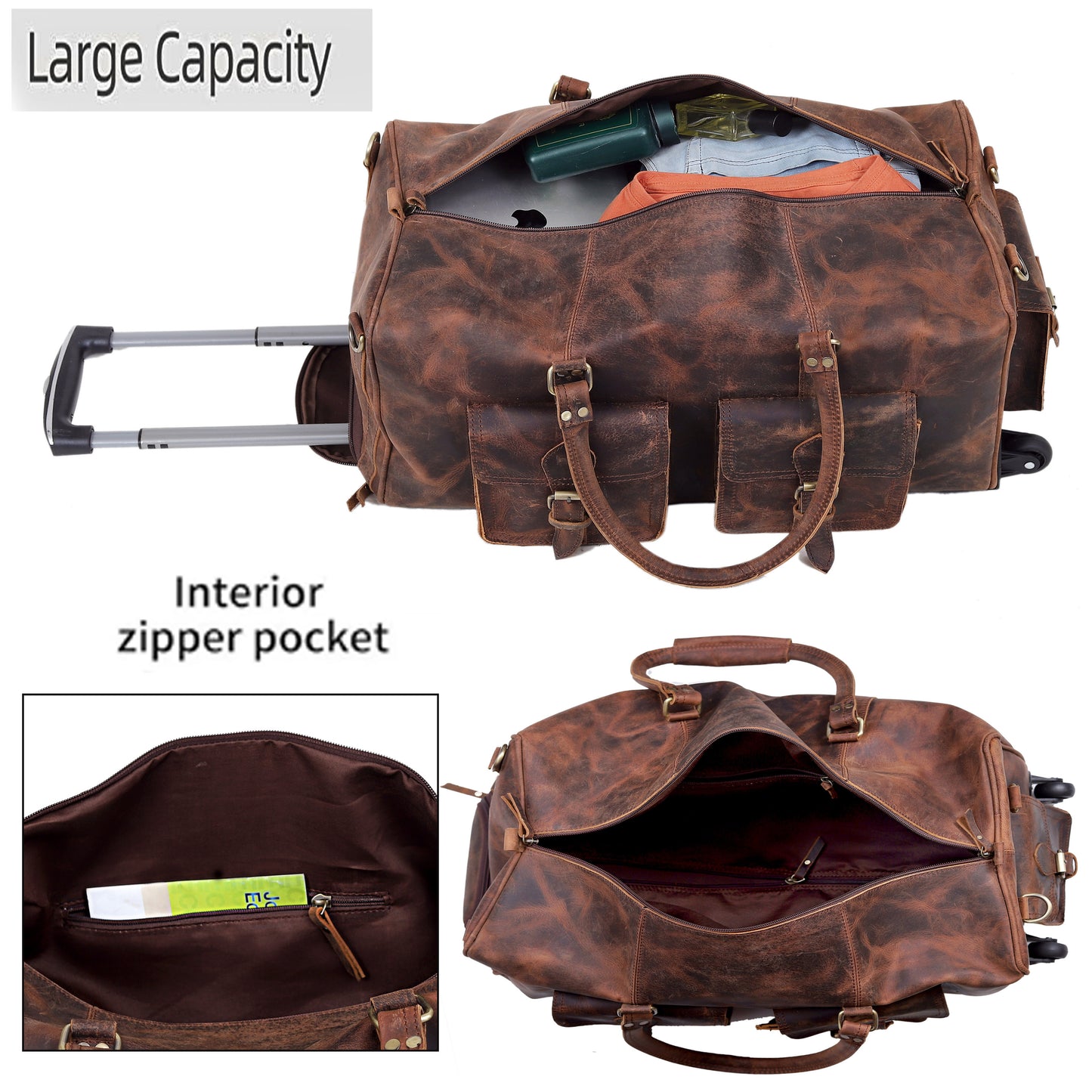 The Legendary Vintage Classic Buffalo Leather Travel Duffle Bag