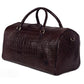 The Noir Croc Leather Duffle Bag