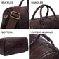 The Noir Croc Leather Duffle Bag