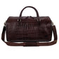 The Noir Croc Leather Duffle Bag