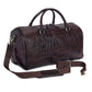 The Noir Croc Leather Duffle Bag