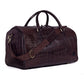 The Noir Croc Leather Duffle Bag
