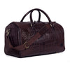 The Noir Croc Leather Duffle Bag