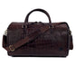 The Noir Croc Leather Duffle Bag