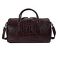 The Noir Croc Leather Duffle Bag