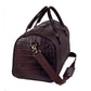 The Noir Croc Leather Duffle Bag