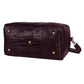 The Noir Croc Leather Duffle Bag