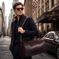 The Noir Croc Leather Duffle Bag