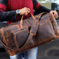 Vintage Radiant Buffalo Leather Duffle Bag