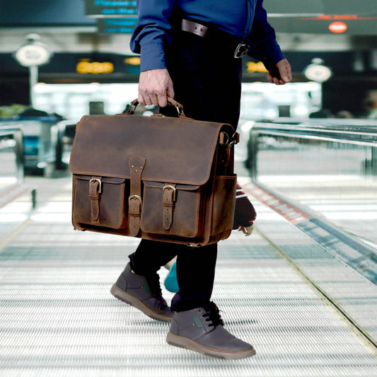 The Vintage Buffalo Leather Briefcase