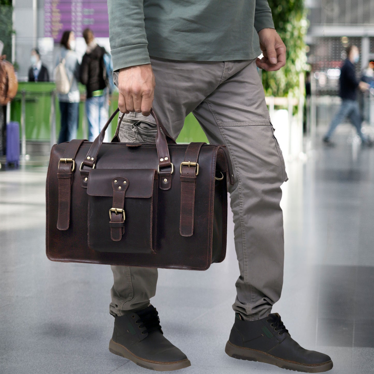Leather Briefcase for Mens