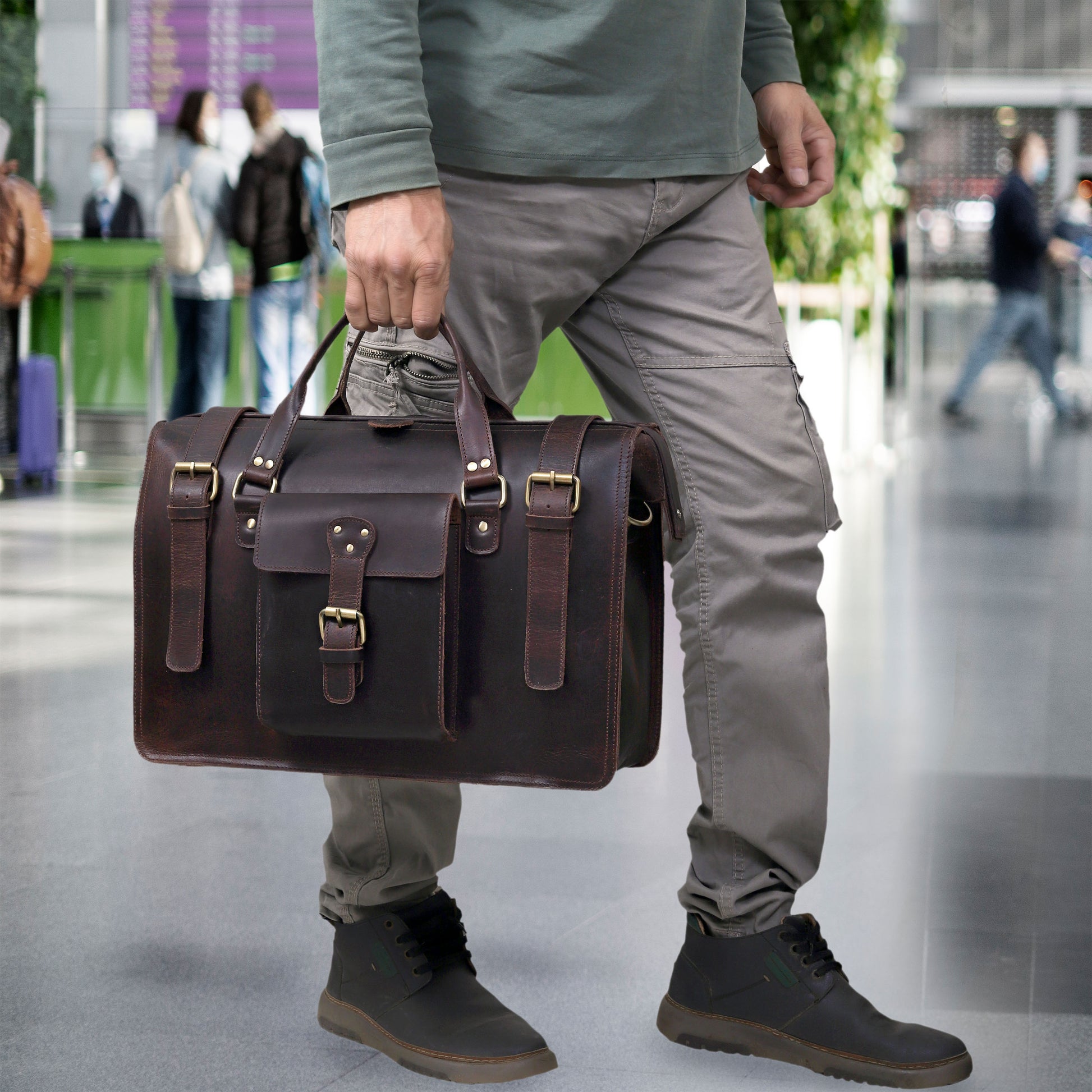 Leather Briefcase for Mens