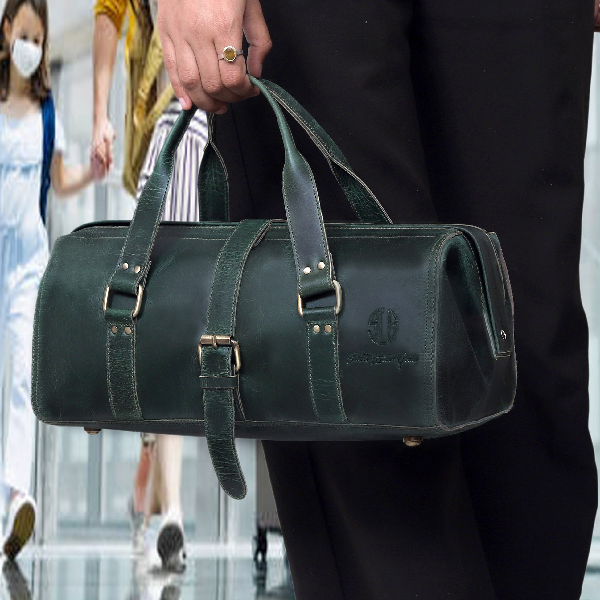 Leather Duffle Bag for Travel