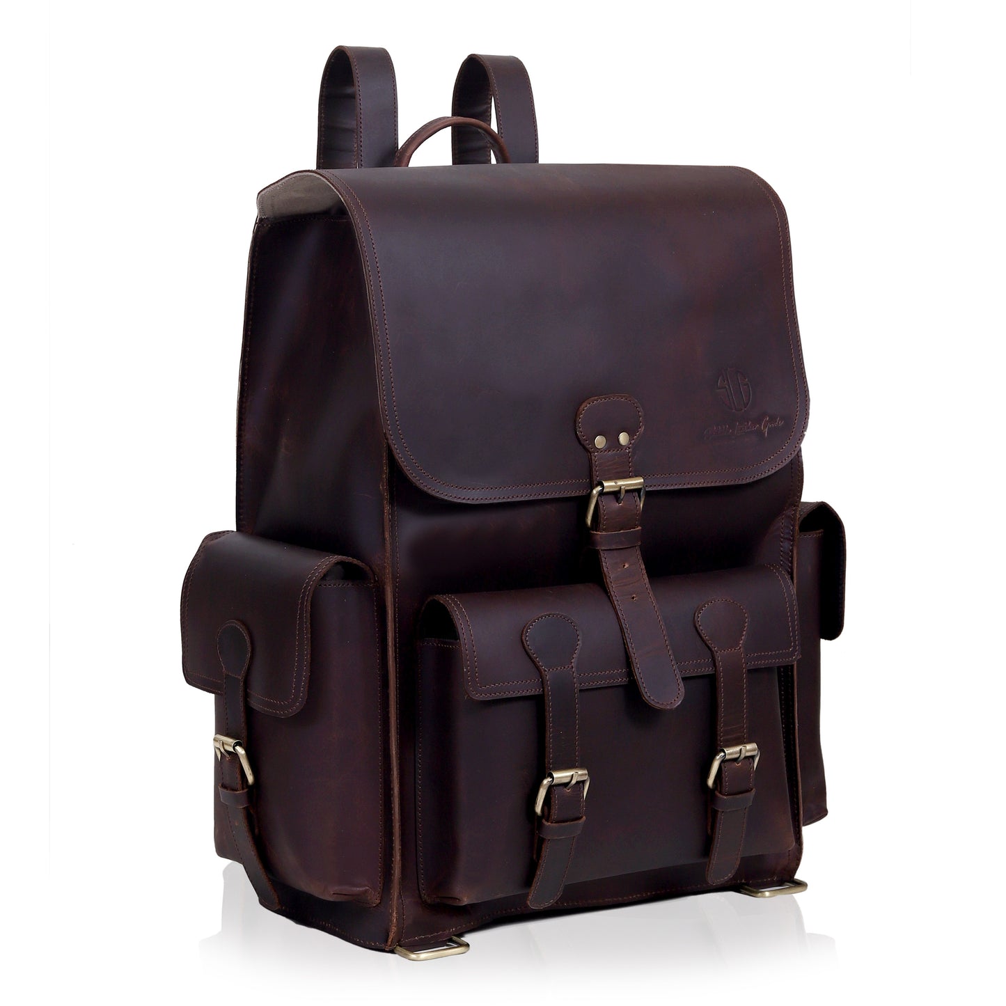 Leather School Backpack
