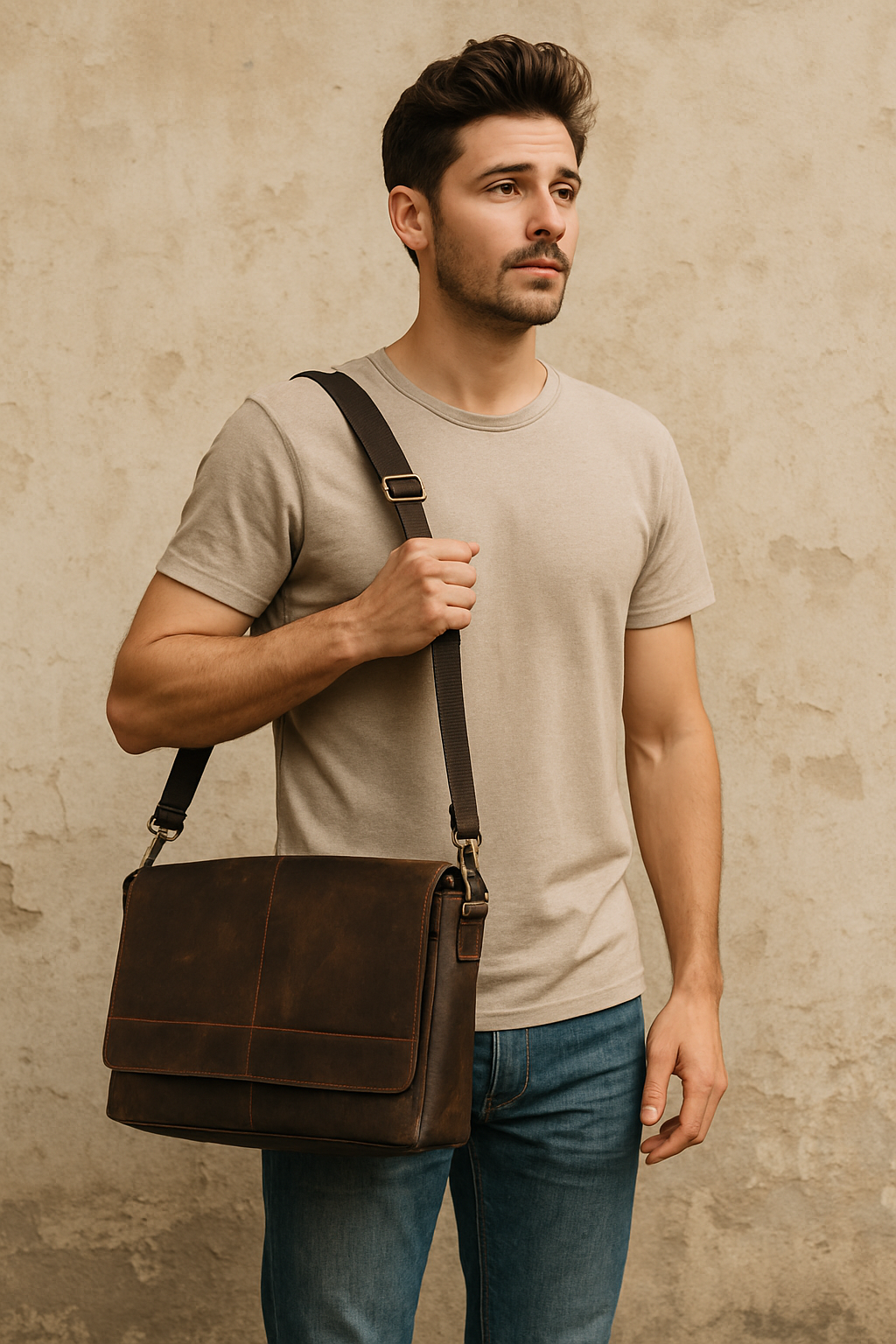 The Buffalo Leather Laptop Bag