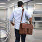 The Lunar Leather messenger Bag