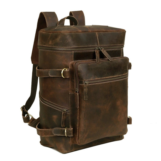 Retro Leather buffalo backpack