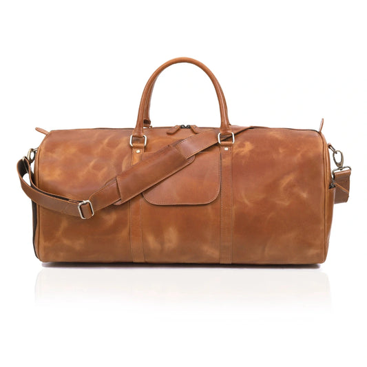 The Classic Leather Weekender Duffle Bag