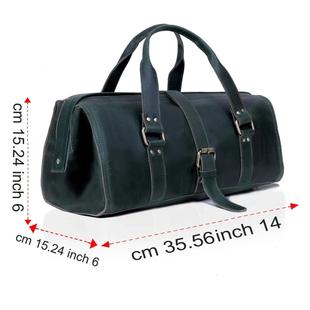 Full Grain Buffalo Leather Duffle Bag