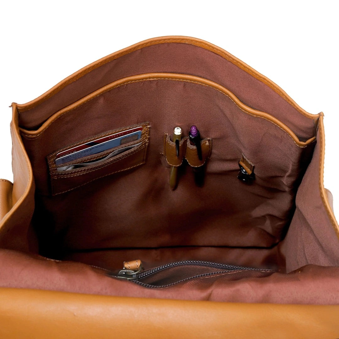 buy premium leather backpack Premium Buffalo Leather Daypack| Leather Laptop Backpack