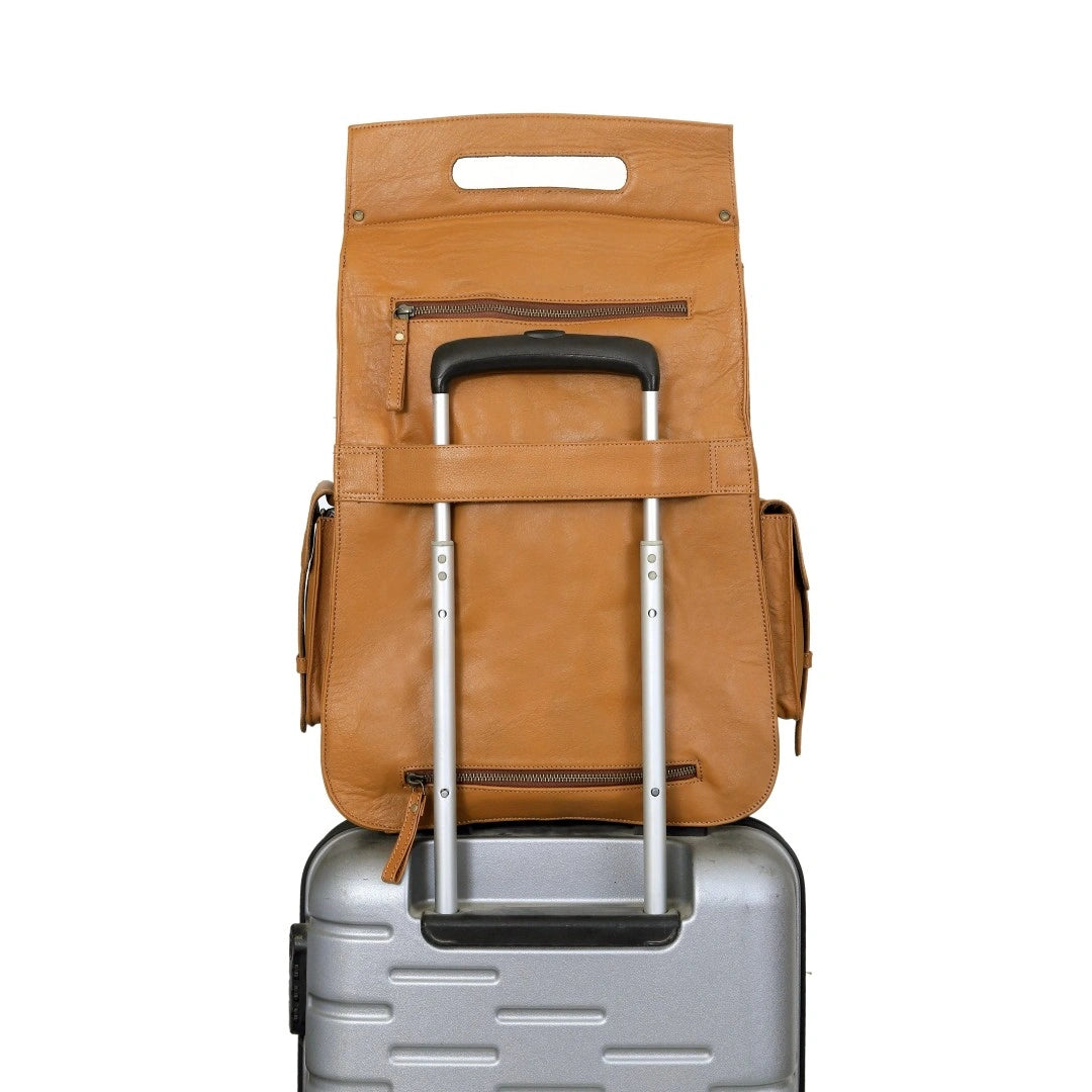 buffalo david britain bags backpack leather Premium Buffalo Leather Daypack| Leather Laptop Backpack