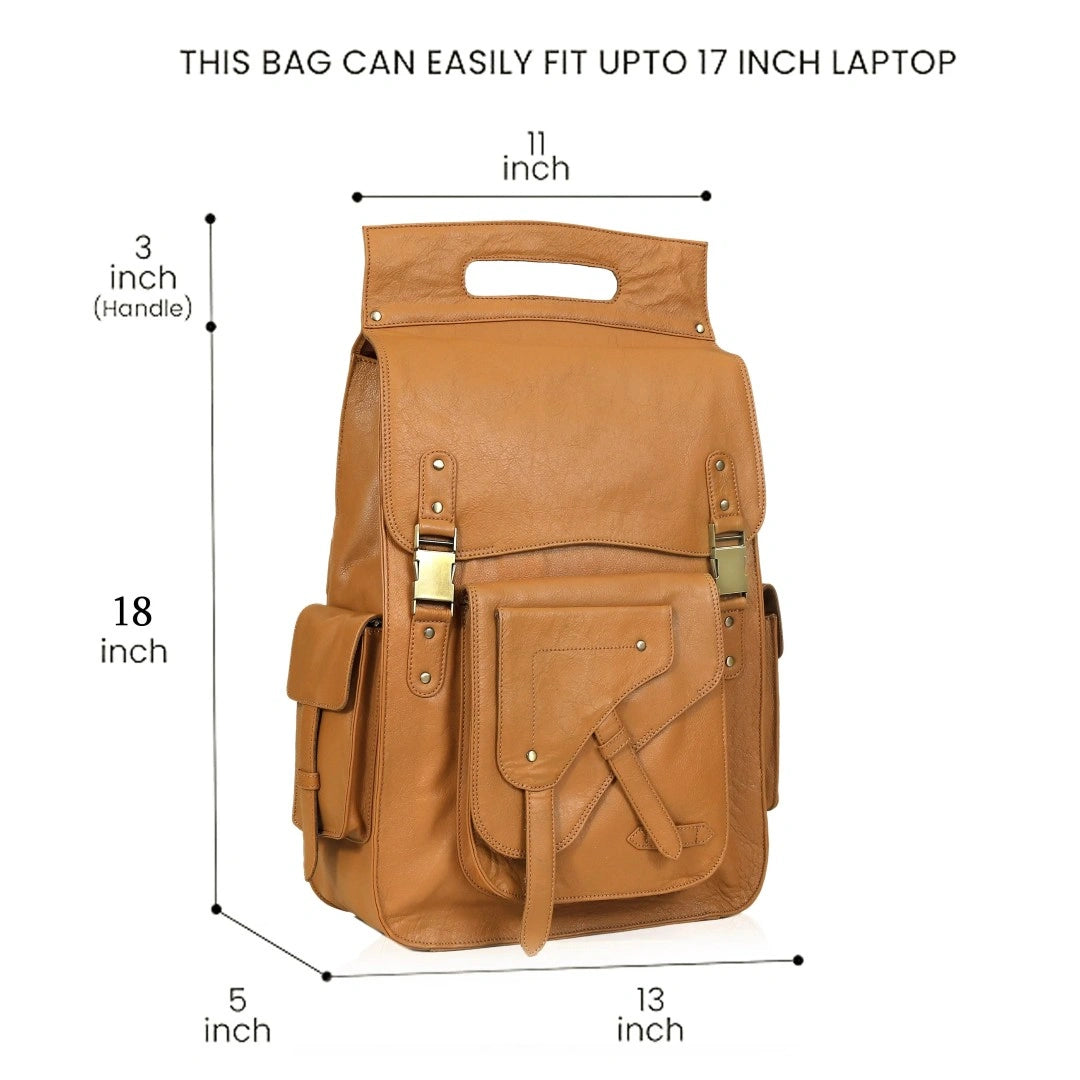 18 inch leather laptop backpack Men's Vintage Leather Backpack 18" Laptop Bag Large Capacity Business Travel Hiking Shoulder Daypacks
