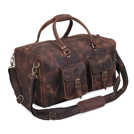 The Legendary Vintage Classic Buffalo Leather Travel Duffle Bag