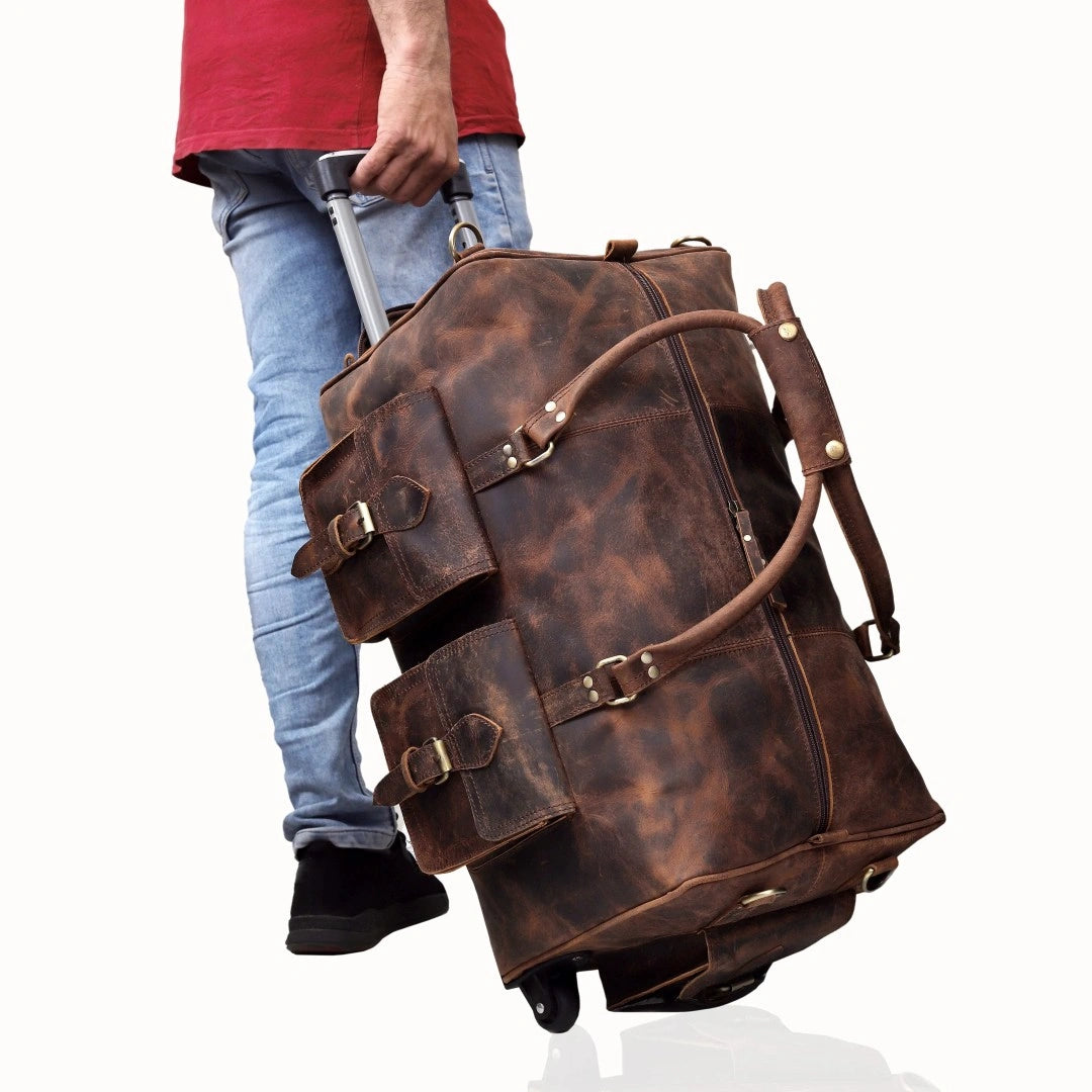 buffalo leather backpack or duffle The Legendary Vintage Classic Buffalo Leather Travel Duffle Bag 28