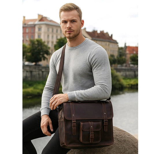 The Moya Leather Messenger Bag