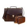 The Officer Leather Laptop Bag Combo