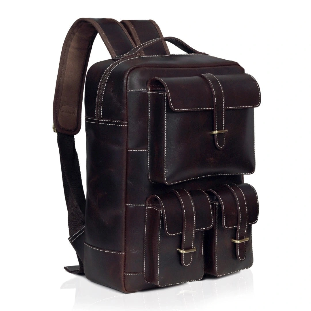 Best Buffalo Leather Rucksack Backpack for Men 15