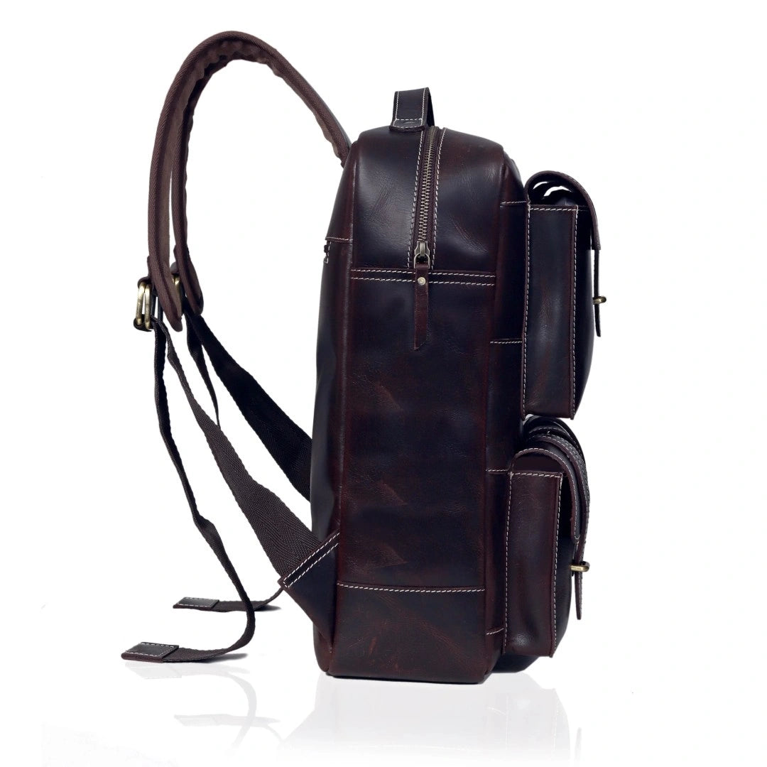 backpack leather outlet La Mere Luxe Original One exterior zippered pocket Leather Outlet Saint Laurent City