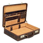 The Vintage Buffalo Leather hard shell attaché Case Briefcase