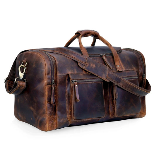Vintage Radiant Buffalo Leather Duffle Bag