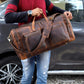 Vintage Radiant Buffalo Leather Duffle Bag